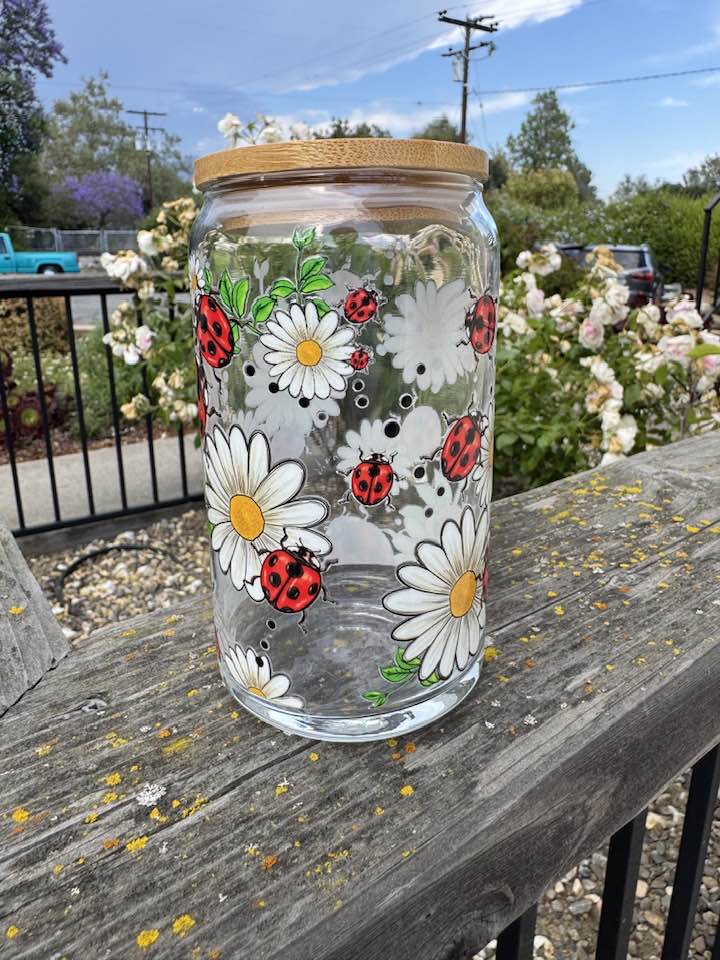 LADY BUGS GLASS CUP