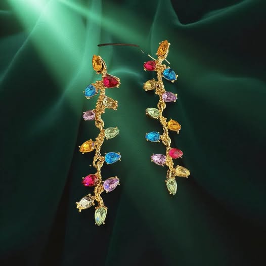 COLORFUL RHINESTONE EARRINGS