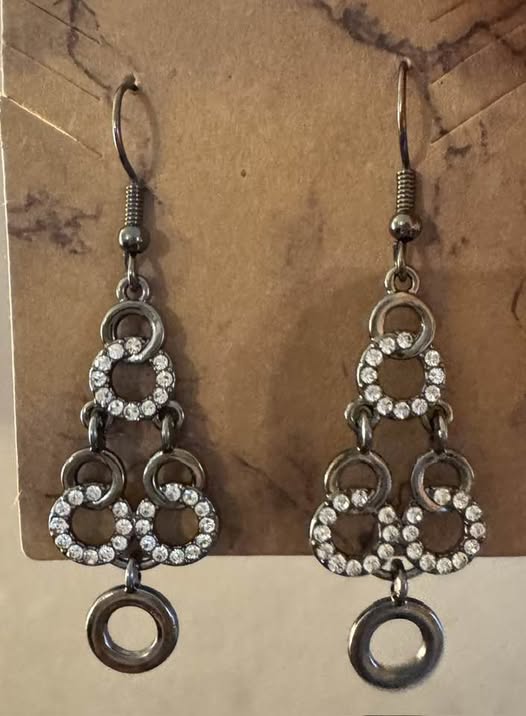 DARK MINI CIRCLE EARRINGS