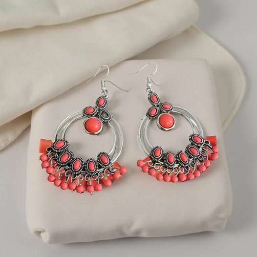 RED STONE EARRINGS