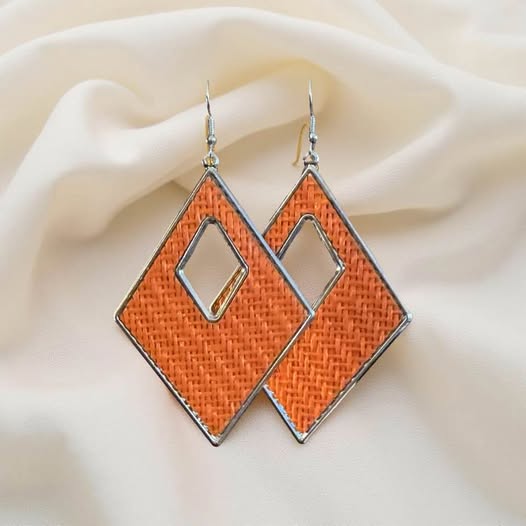 ORANGE MATTE EARRINGS