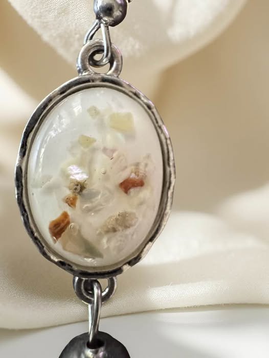 MOTHER OF PEARL TASSEL EARRINGS