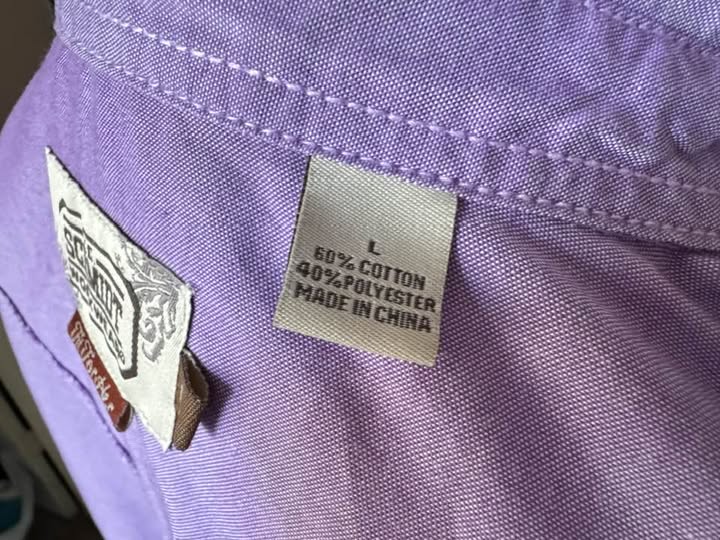 PURPLE BOTTON DOWN WOMENS SHIRT SIZE L