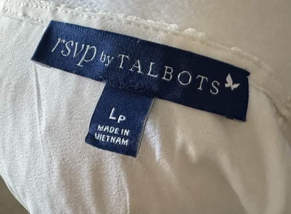 WHITE LACED BLOUSE SIZE LP