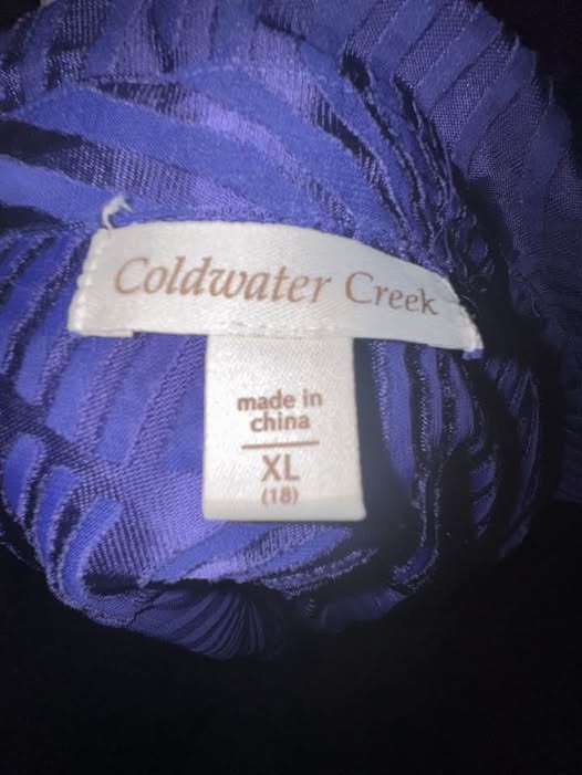 SHEER PURPLE BLOUSE SIZE XL