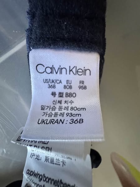 CALVIN KLEIN BLUE BRA 36B