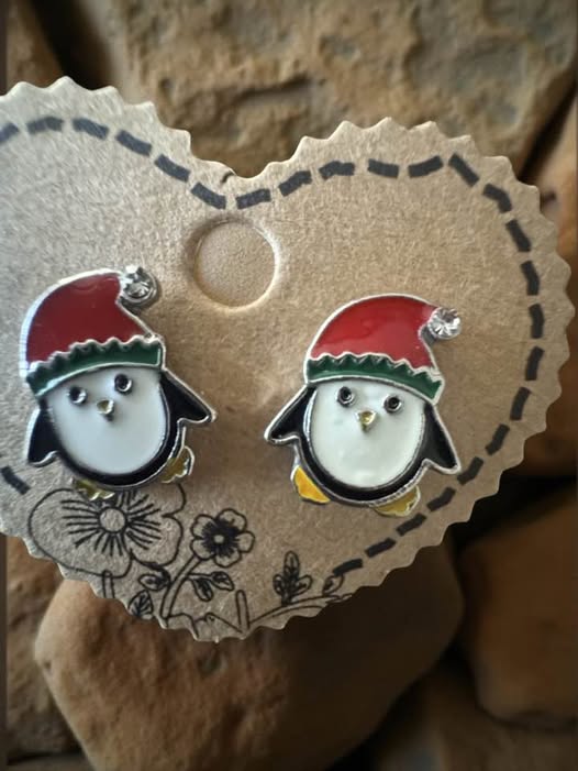 PINGUIN XMAS KIDS STUD EARRINGS