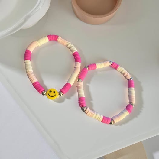 SMILEY BRACELET PINK