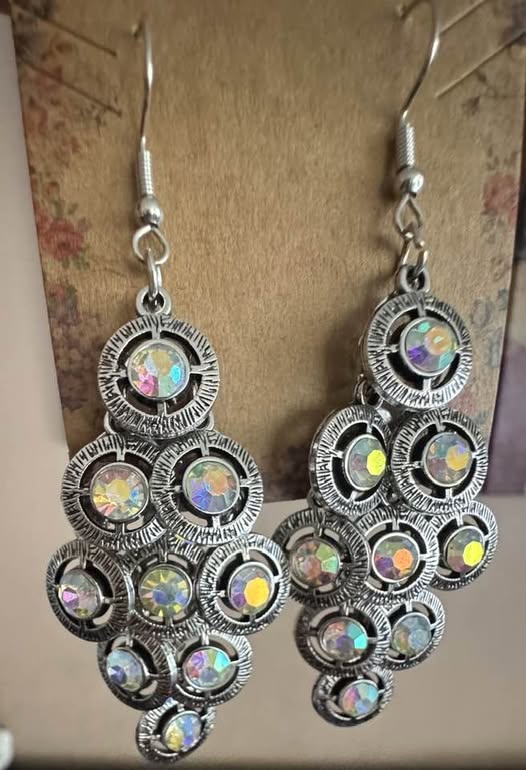 IRIDESCENT DANGLER EARRINGS