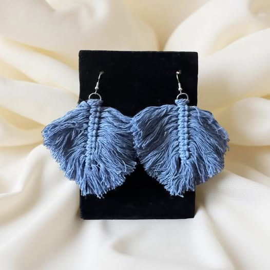 MACRAME BLUE EARRINGS