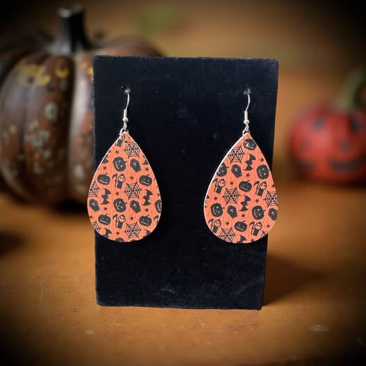HALLOWEEN LEATHER EARRINGS