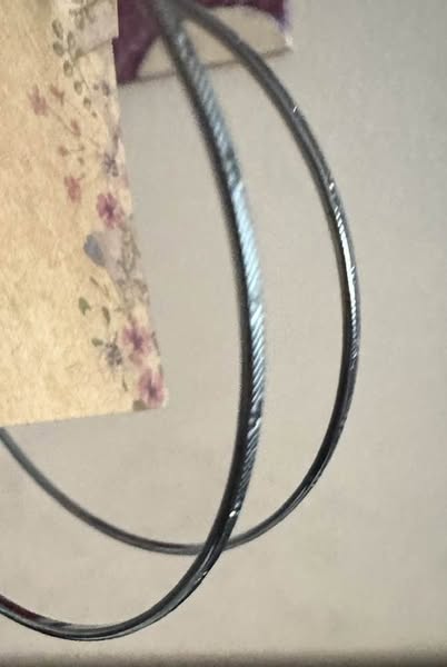DARK SILVER SKINNY LARGE HOOPS