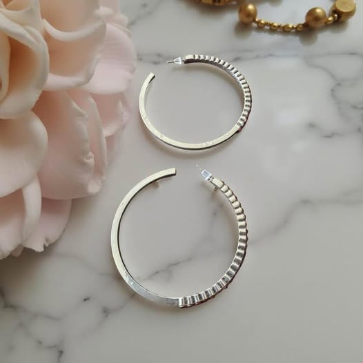 PINK RHINESTONE HOOPS