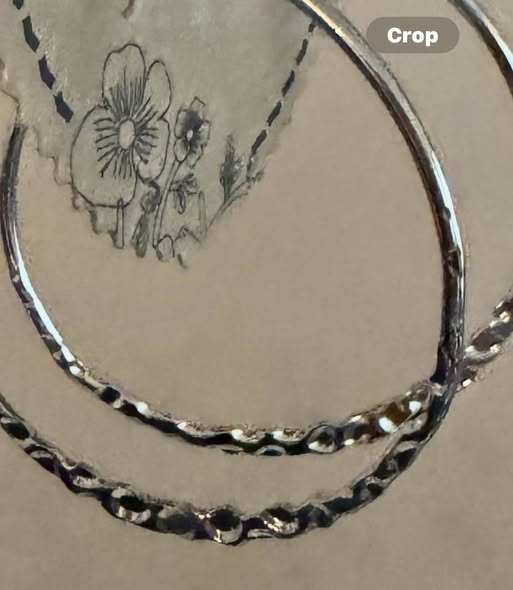 SMALL SILVER HAMMERED HOOPS