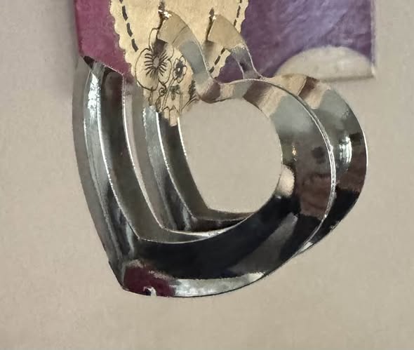 PUFFY SILVER HEART HOOPS