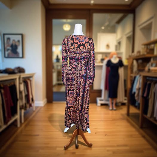 WRAP AROUND FLORAL DRESS SIZE M