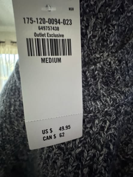 MEN'S ABERCROMBIE & FITCH MULTI GRAY SWEATER SIZE M