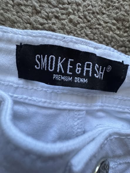MEN'S SMOKE & ASH WHITE JEANS SIZE W29/L30