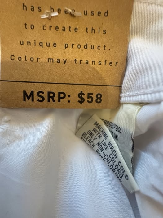 MEN'S SLIM FIT WHITE JEANS SIZE W30/L30