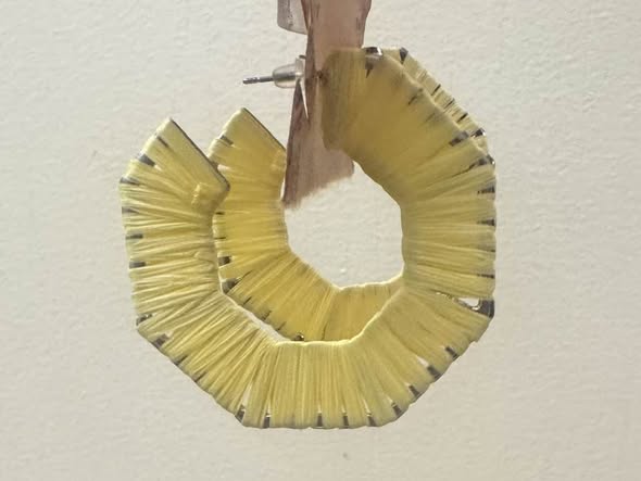YELLOW STRING HOOPS