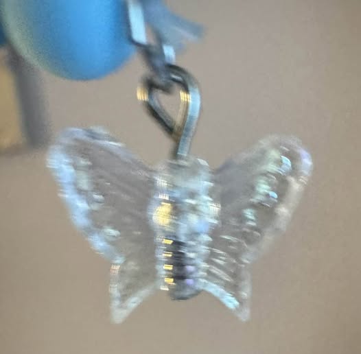 KIDS BUTTERFLY BLUE STRETCHY BRACELET