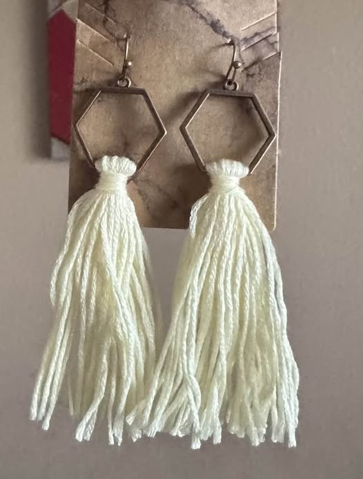 IVORY TASSEL EARRINGS