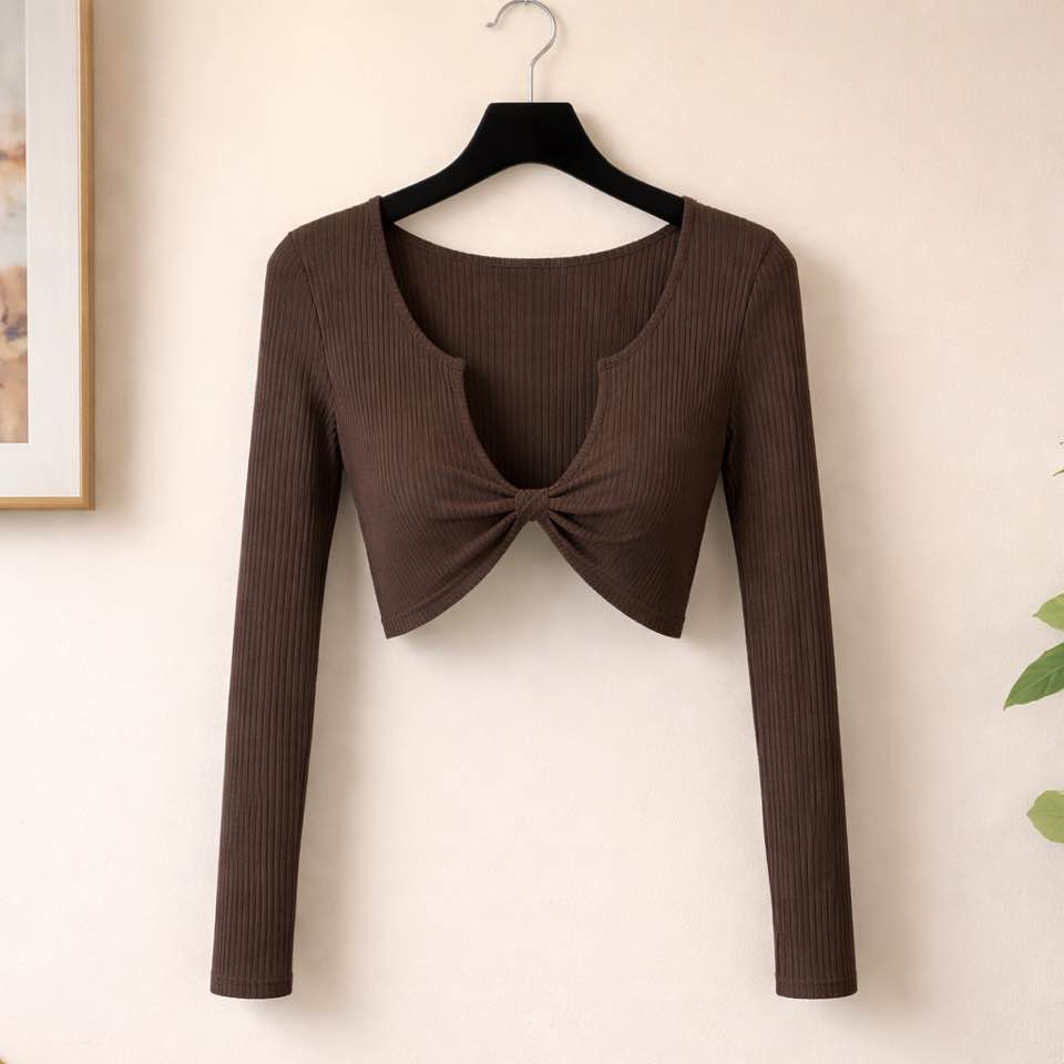 Brown Crop Top Size XS - Beauty&Beyond