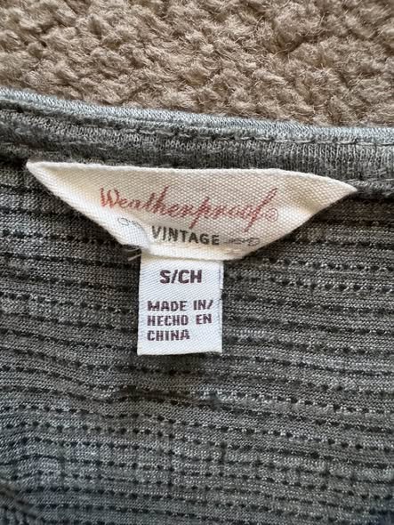 Weatherproof Vintage Women's Olive Green Tie Front Button V-Neck Top Size Small