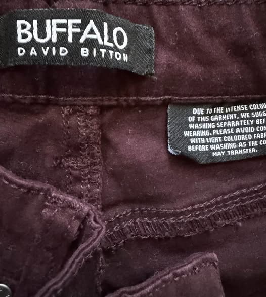 Buffalo David Bitton Women's Burgundy Skinny Jeans Size 6/28 Stretch Mid Rise