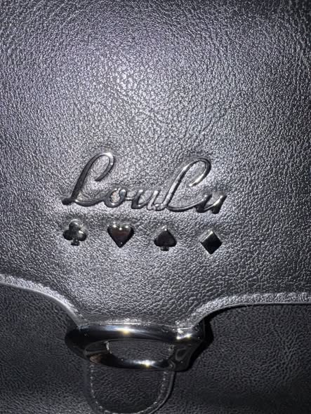LouLu Black Satchel Handbag Crossbody Shoulder Bag Faux Leather