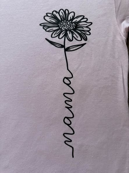Pink Mama Sunflower Graphic T-Shirt – Cute Floral Mom Tee – Handmade Gildan Size Smal