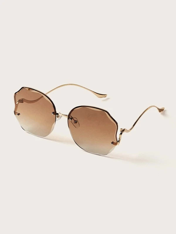 Rimless Brown Sunglasses - Beauty&Beyond