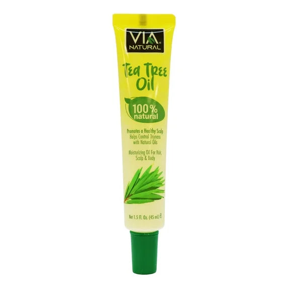 Via 100% Natural Tea Tree Moisturizing Oil for Hair Scalp & Body 1.5oz