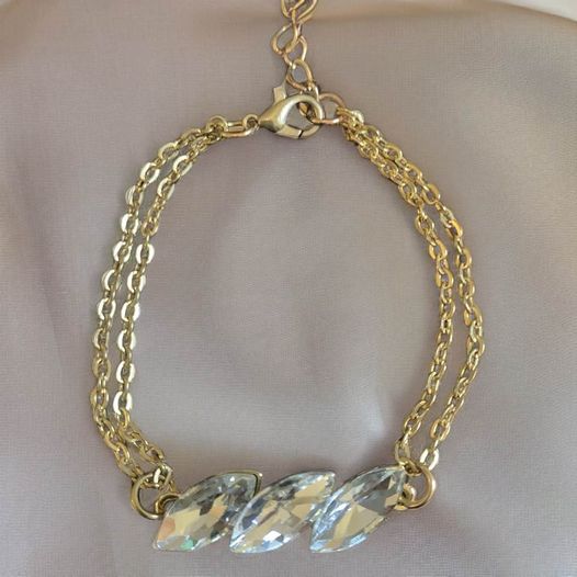 Rhinestone Gold Bracelet