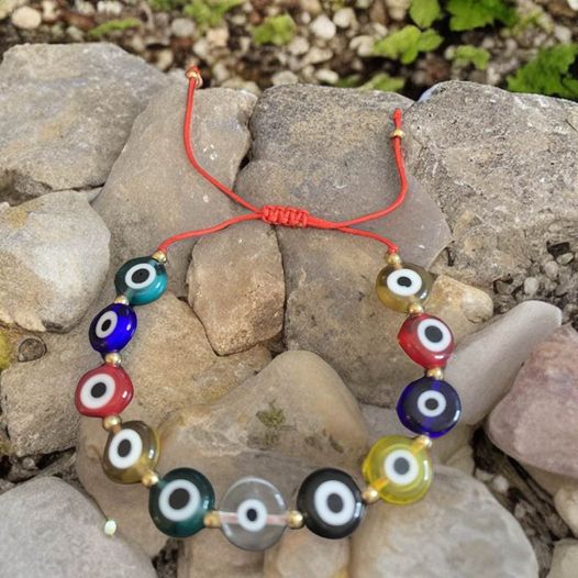 Multi Color Evil Eye Pullcord