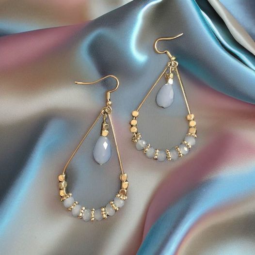 Beaded Tear drop Earrings