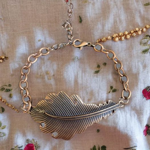 Brass Leaf Bracelet