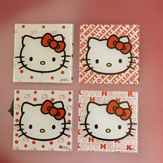 Hello Kitty Glass Coasters