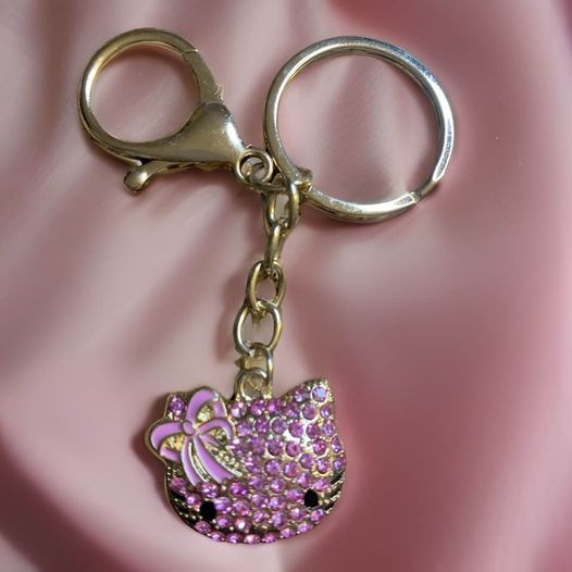 Hello Kitty Pink Rhinestone  Keychain
