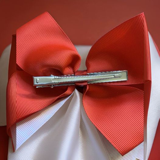 Red Heart Hair Bow