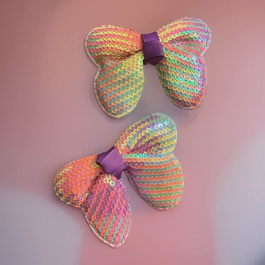 Pair Butterfly Multi Hair Bows