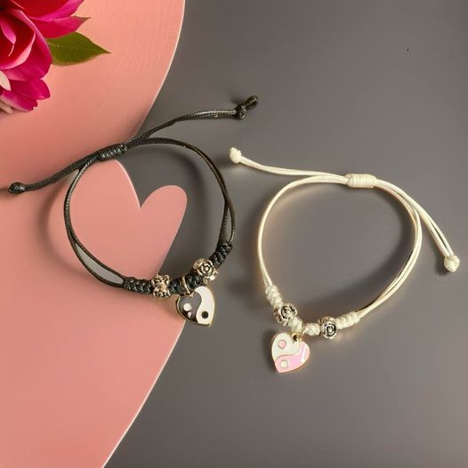 Ying Yang Heart Bracelet