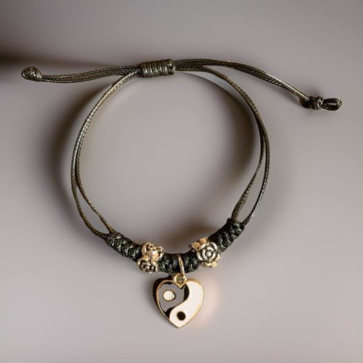 Ying Yang Heart Bracelet