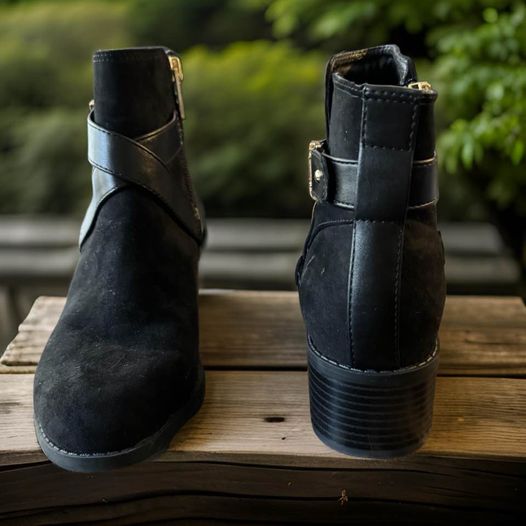 Black Criss Cross Booties size 5.5