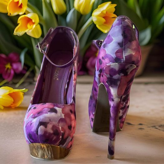 Floral Heels size 5.5