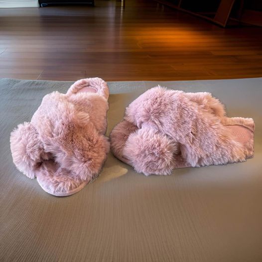 Pink Fuzzy Slippers