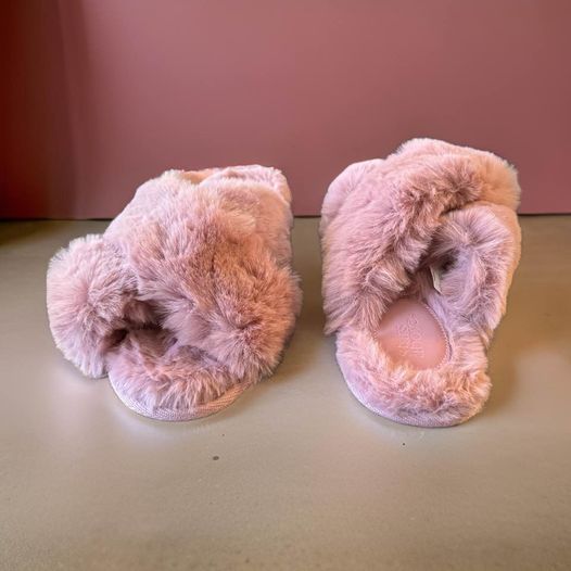 Pink Fuzzy Slippers