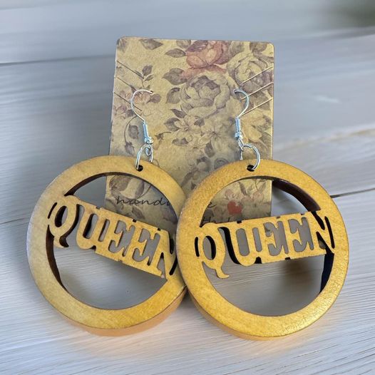 Queen Wood Earrings