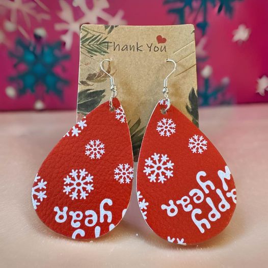 Holiday Leather Earrings