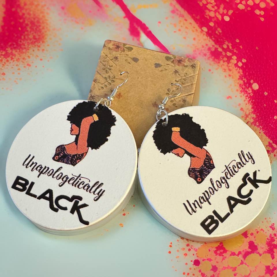 Unapologetically Black Wood Earrings